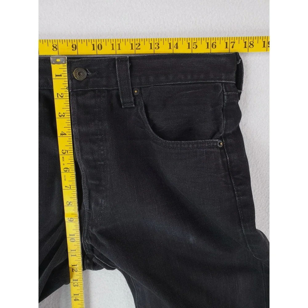 Levis 501 Jeans Mens 34x34 Black Original Straight Button Fly Red Tab Work Pants